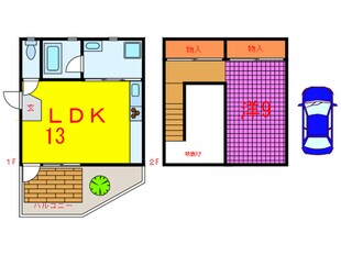 フラッツK‐Four‐E棟の物件間取画像